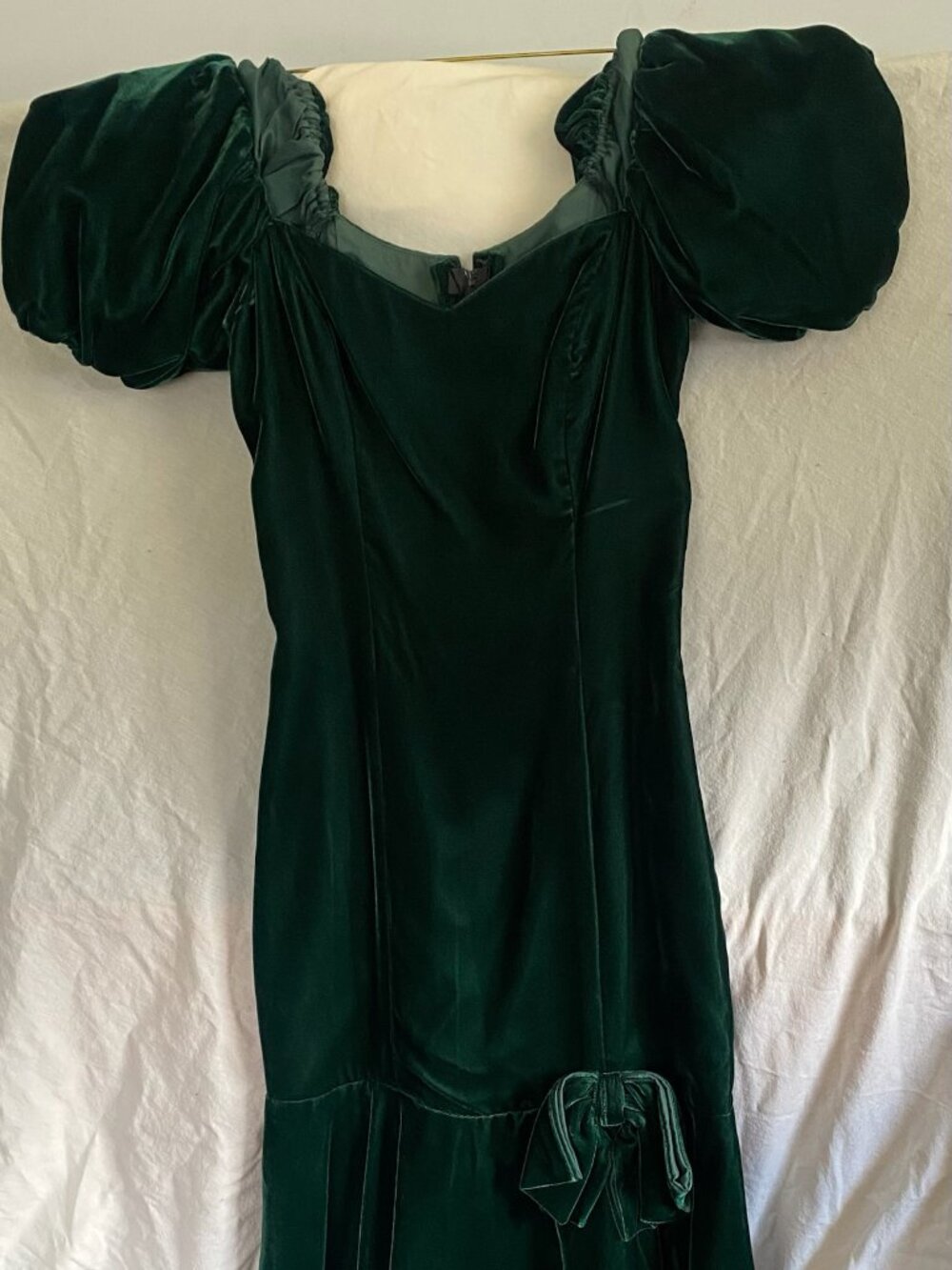 Bridal Originals evening dress, size 8, forest green, vintage